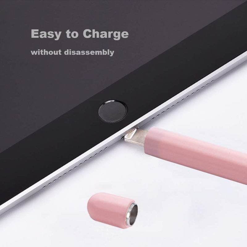 YINVA Case for Apple Pencil Grip for Apple Pencil Accessories Holder for Apple Pencil 1st Generation Cover Sleeve for Apple Pencil with Protective Nib Cover for iPad Pencil(Pink) - Image 4